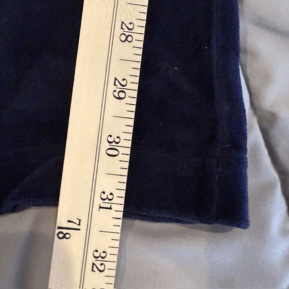 Juicy Couture Classic Velour Del Ray Pants Night Sky Navy Blue Size Medium - Picture 12 of 14